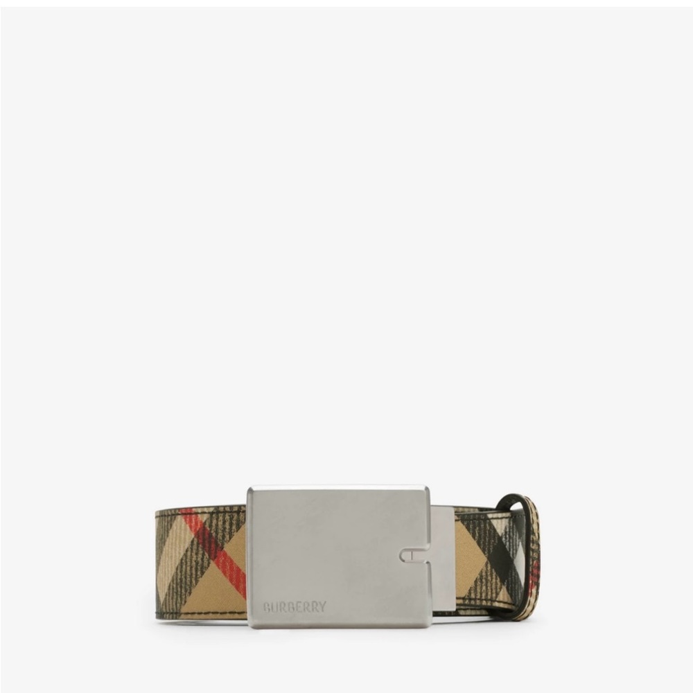 Burberry Tan and Black Belt Bag with Signature Check